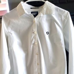 Chase Bank White Cotton Blouse Size 6P